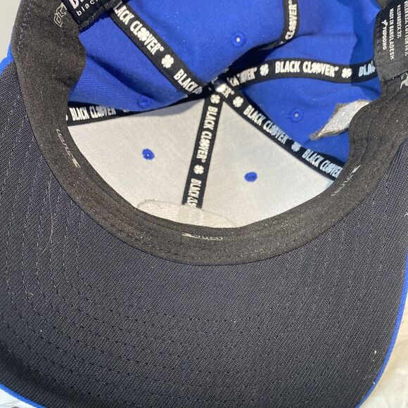 Black Clover Golf Hat Blue Adult Strapback Live Lucky Diebel Legacy Logo - Picture 6 of 7